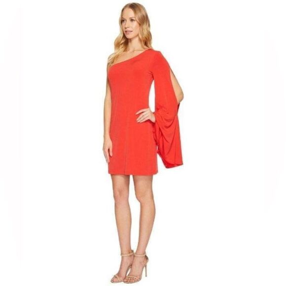 Trina Turk NWT Musa Asymmetrical Dress in Red size XS - Picture 5 of 5